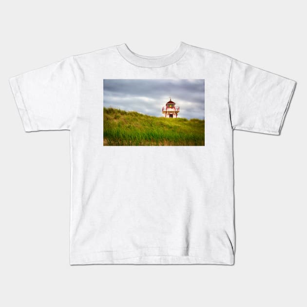 Covehead Lighthouse PEI 7 Kids T-Shirt by Robert Alsop